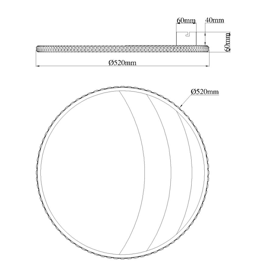 Globo - LED mennyezeti lámpatest LED/40W/230V 3000/4000/6000K átm. 52 cm arany