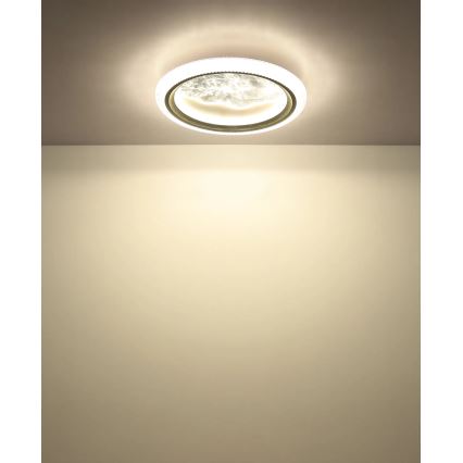 Globo - LED mennyezeti lámpatest LED/28W/230V, választható 3000/4200/6000 K, átm. 39,5 cm, ezüstszínű
