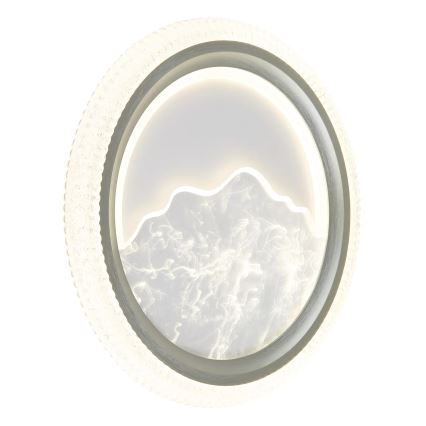 Globo - LED mennyezeti lámpatest LED/28W/230V, választható 3000/4200/6000 K, átm. 39,5 cm, ezüstszínű