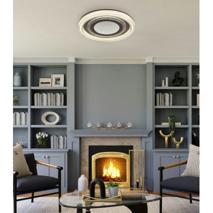 Globo - LED dimmelhető mennyezeti lámpa LED/48W/230V 2700-6000K 48 cm átmérő, antracit + távirányító