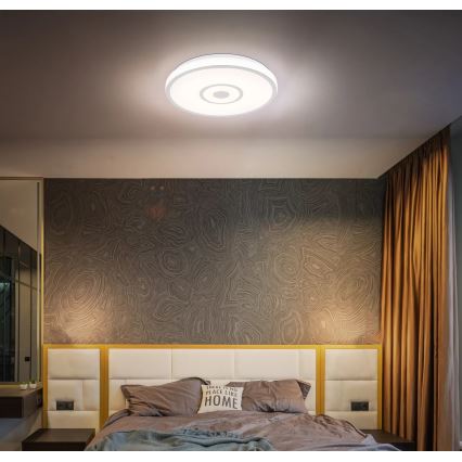 Globo - LED mennyezeti lámpatest, LED/24W/230V, 3000/4000/6000K, átm. 38 cm, fehér/matt króm
