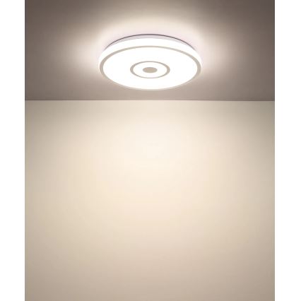 Globo - LED mennyezeti lámpatest, LED/24W/230V, 3000/4000/6000K, átm. 38 cm, fehér/matt króm