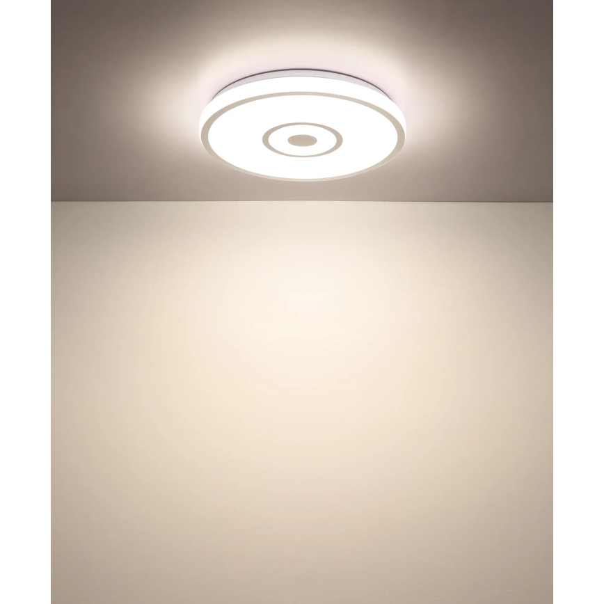 Globo - LED mennyezeti lámpatest, LED/24W/230V, 3000/4000/6000K, átm. 38 cm, fehér/matt króm