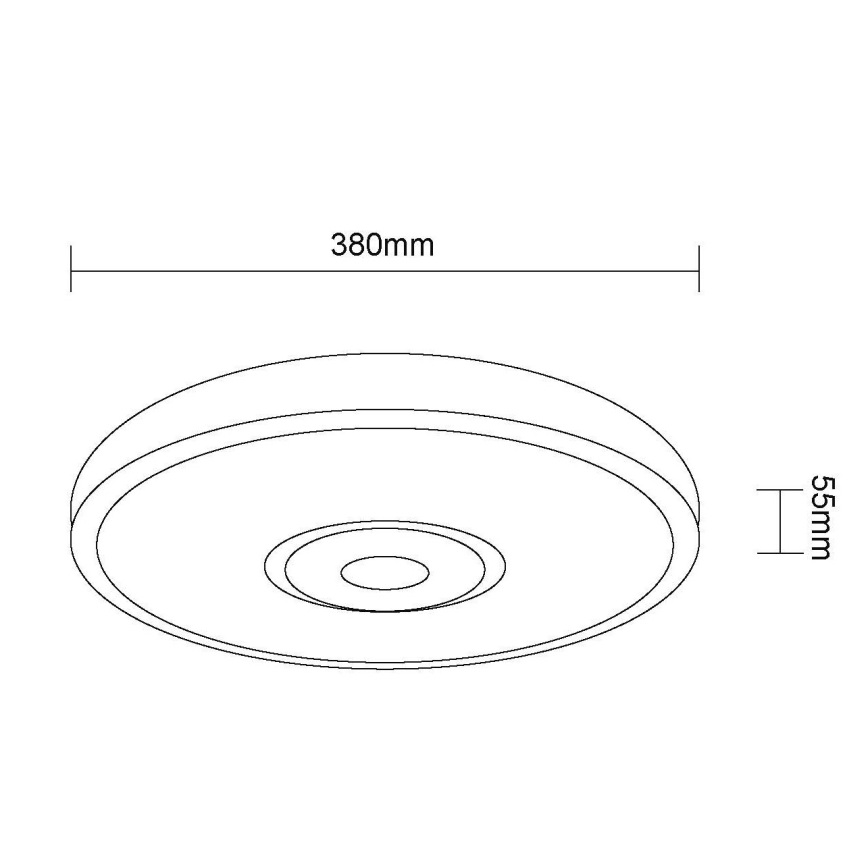 Globo - LED mennyezeti lámpatest, LED/24W/230V, 3000/4000/6000K, átm. 38 cm, fehér/matt króm