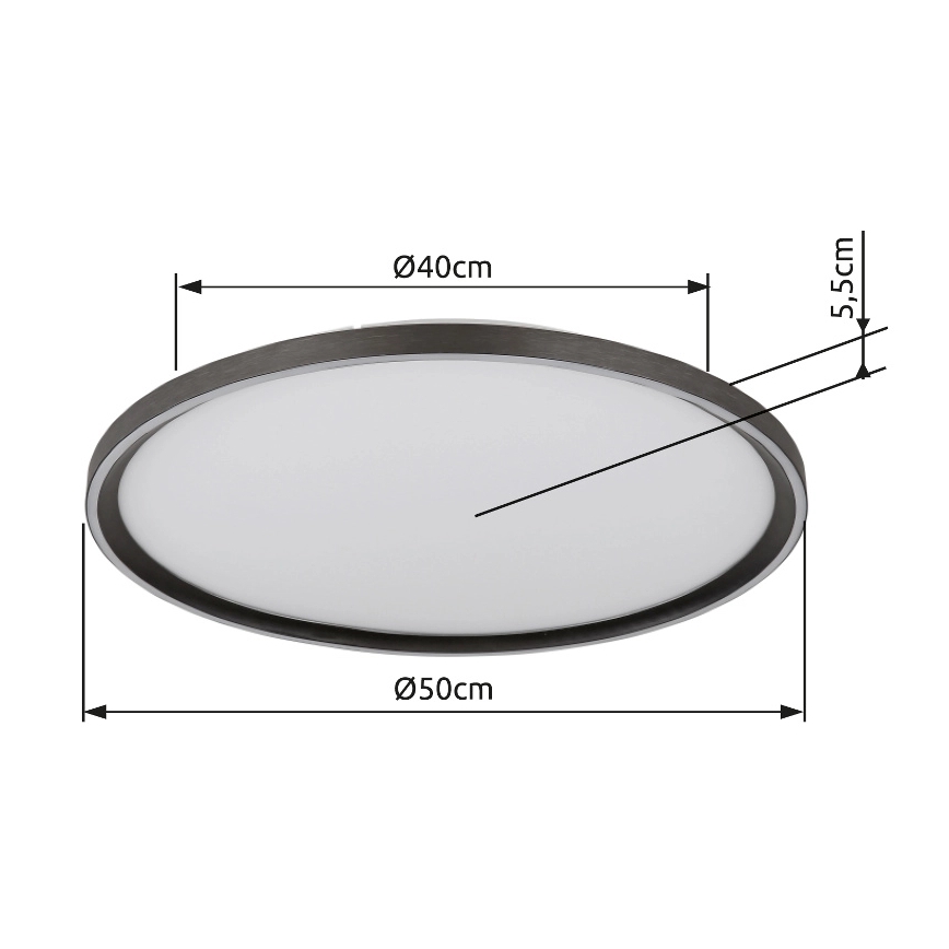 Globo - LED Dimmelhető mennyezeti lámpa LED/48W/230V átm. 50 cm 2700-6000K + távirányítás