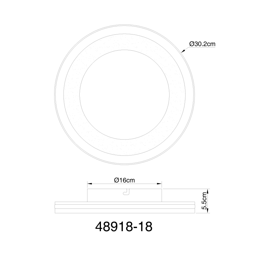 Globo - LED Mennyezeti lámpa LED/18W/230V átm. 30,2 cm