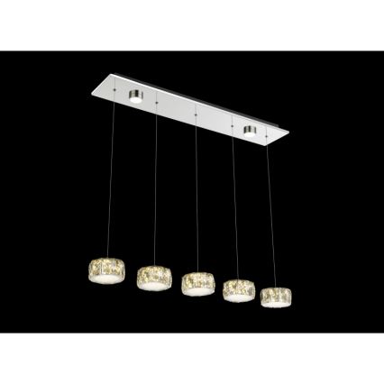 Globo - LED Csillár zsinóron LED/52W/230V 4000K fényezett króm/átlátszó