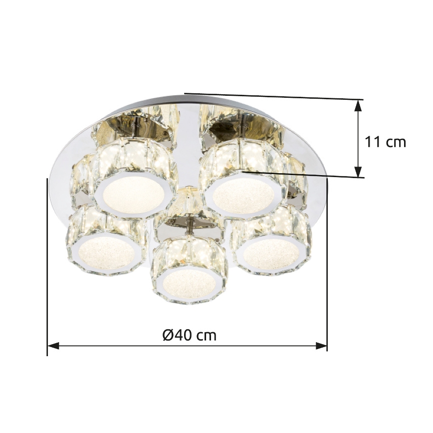 Globo - LED Dimmelhető mennyezeti lámpa LED/40W/230V 4000K átm. 40 cm