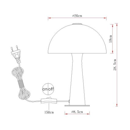 Globo - Asztali lámpa 1xE14/25W/230V fehér
