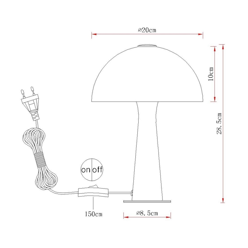 Globo - Asztali lámpa 1xE14/25W/230V fehér