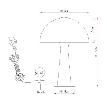 Globo - fekete asztali lámpa 1xE14/25W/230V