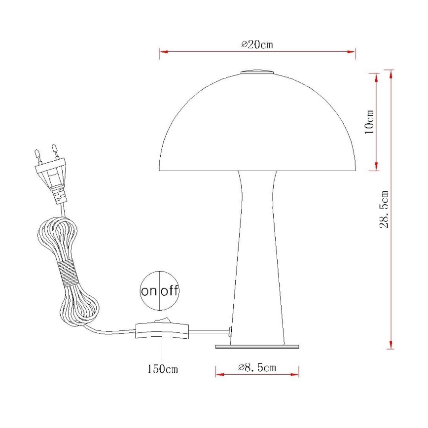 Globo - fekete asztali lámpa 1xE14/25W/230V