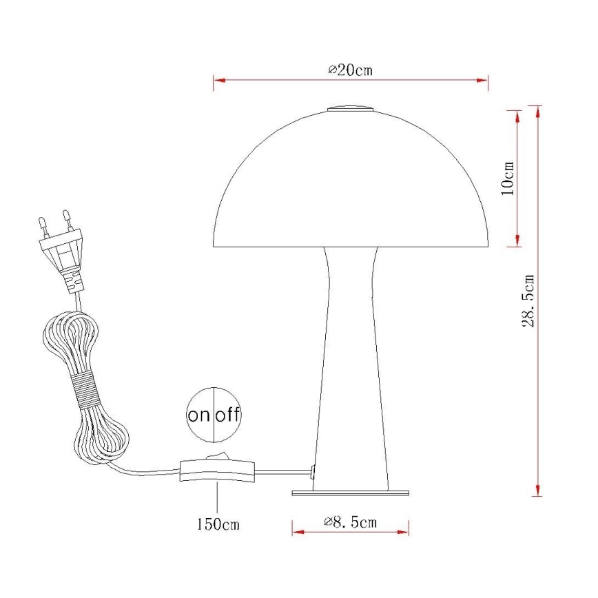 Globo - Asztali lámpa 1xE14/25W/230V bézs