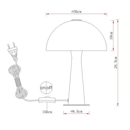 Globo - Asztali lámpa 1xE14/25W/230V krémszínű