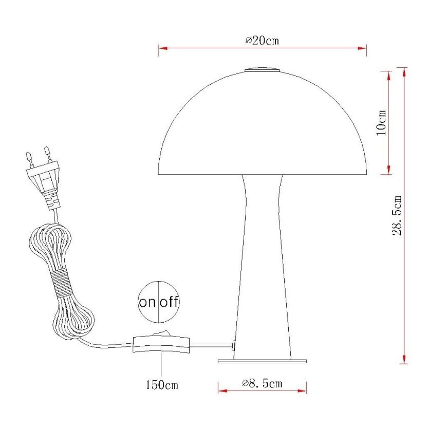 Globo - Asztali lámpa 1xE14/25W/230V krémszínű