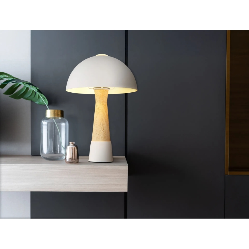Globo - krémszínű asztali lámpa 1xE27ILLU/40W/230V