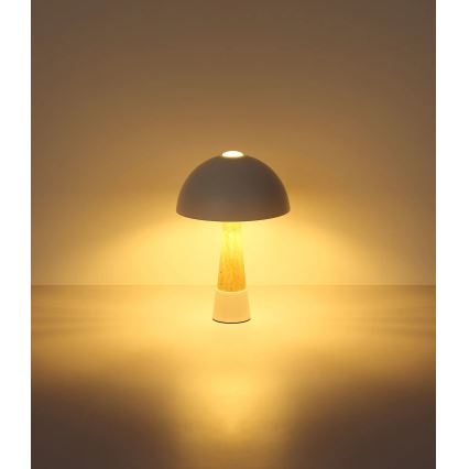 Globo - krémszínű asztali lámpa 1xE27ILLU/40W/230V
