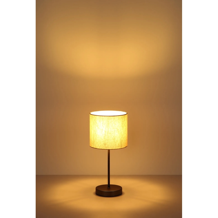 Globo - Asztali lámpa 1xE27/25W/230V fekete/bézs