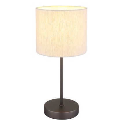 Globo - Asztali lámpa 1xE27/25W/230V fekete/bézs