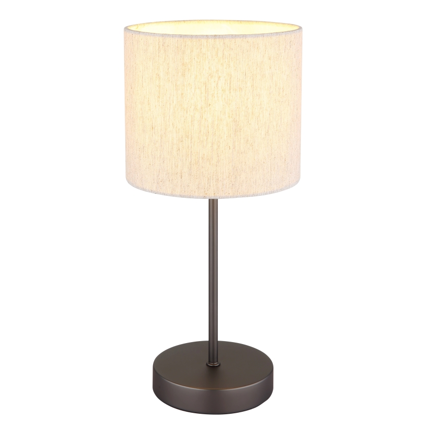 Globo - Asztali lámpa 1xE27/25W/230V fekete/bézs