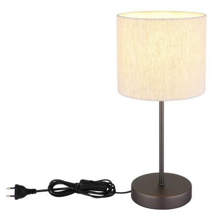 Globo - Asztali lámpa 1xE27/25W/230V fekete/bézs