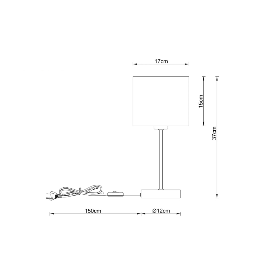 Globo - Asztali lámpa 1xE27/25W/230V fekete/bézs