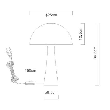Globo - Asztali lámpa 1xE27ILLU/40W/230V bézs