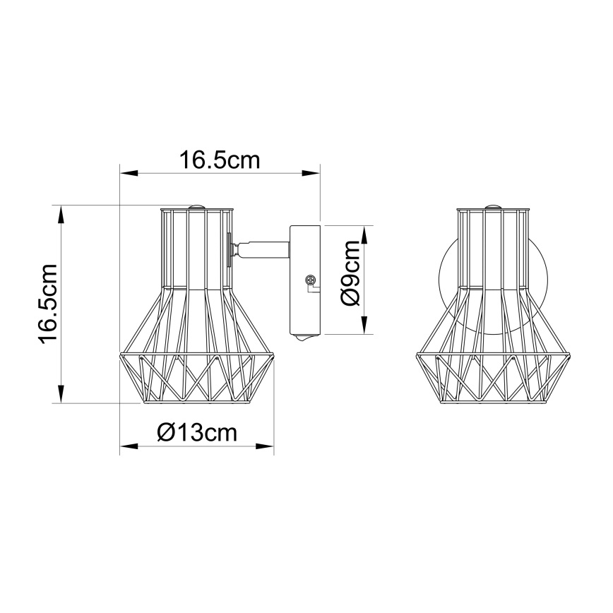 Globo - Fali spotlámpa 1xE27/40W/230V