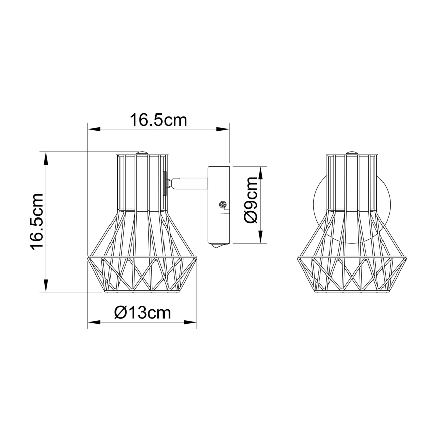 Globo - Fali spotlámpa 1xE27/40W/230V