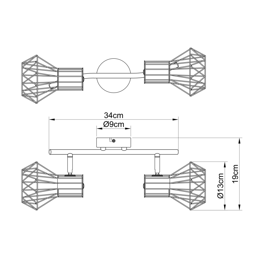 Globo - Spotlámpa 2xE27/40W/230V