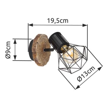 Globo - Fali spotlámpa 1xE27/60W/230V