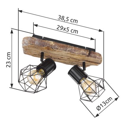 Globo - Spotlámpa 2xE27/60W/230V