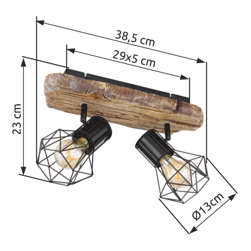 Globo - Spotlámpa 2xE27/60W/230V
