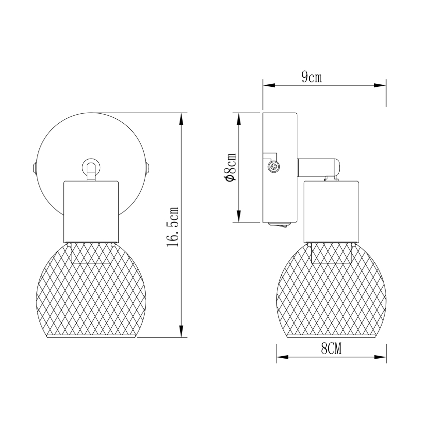 Globo - Fali spotlámpa 1xE14/40W/230V