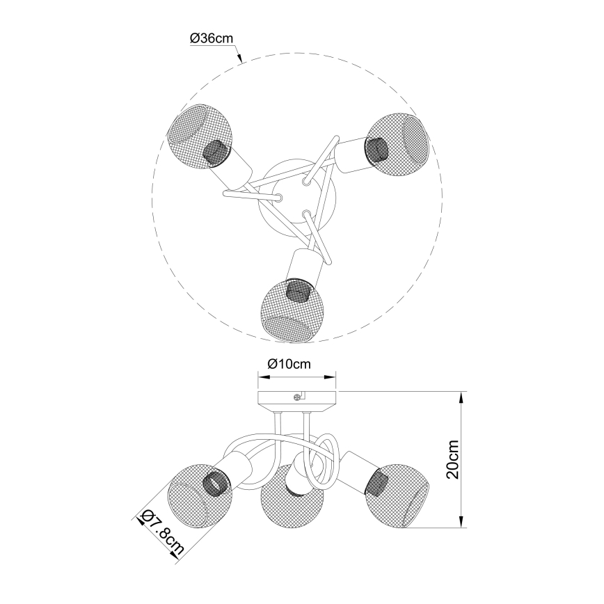 Globo - Csillár 3xE14/40W/230V