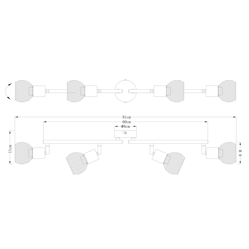 Globo - Spotlámpa 4xE14/40W/230V