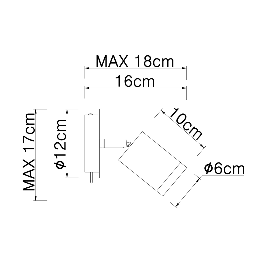 Globo - Fali spotlámpa 1xE27/60W/230V