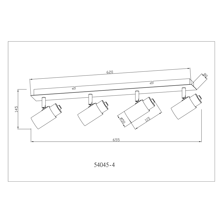 Globo - Spotlámpa 4xE27/40W/230V