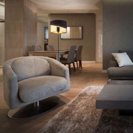 Globo - Állólámpa 1xE27/60W/230V átm. 35 cm fekete/arany