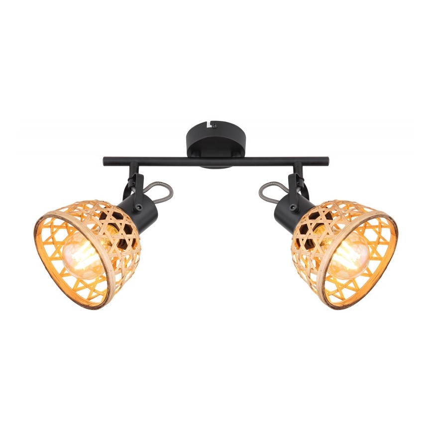 Globo - Spotlámpa 2xE27/15W/230V bambusz