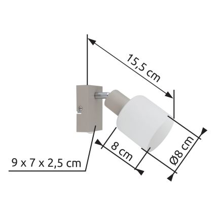 Globo - Fali spotlámpa 1xE14/25W/230V