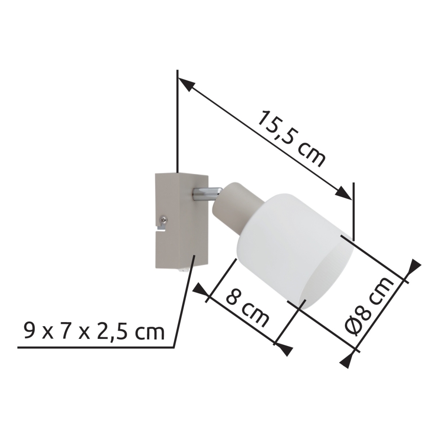 Globo - Fali spotlámpa 1xE14/25W/230V