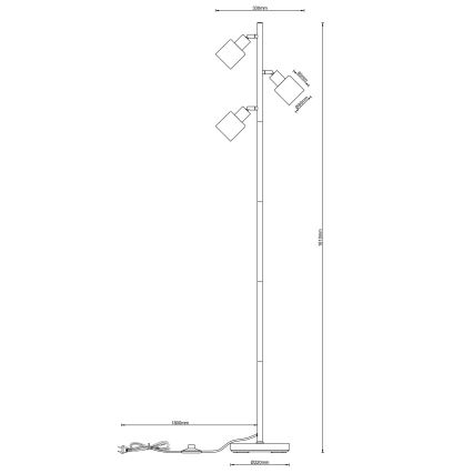 Globo - Állólámpa 3xE14/25W/230V