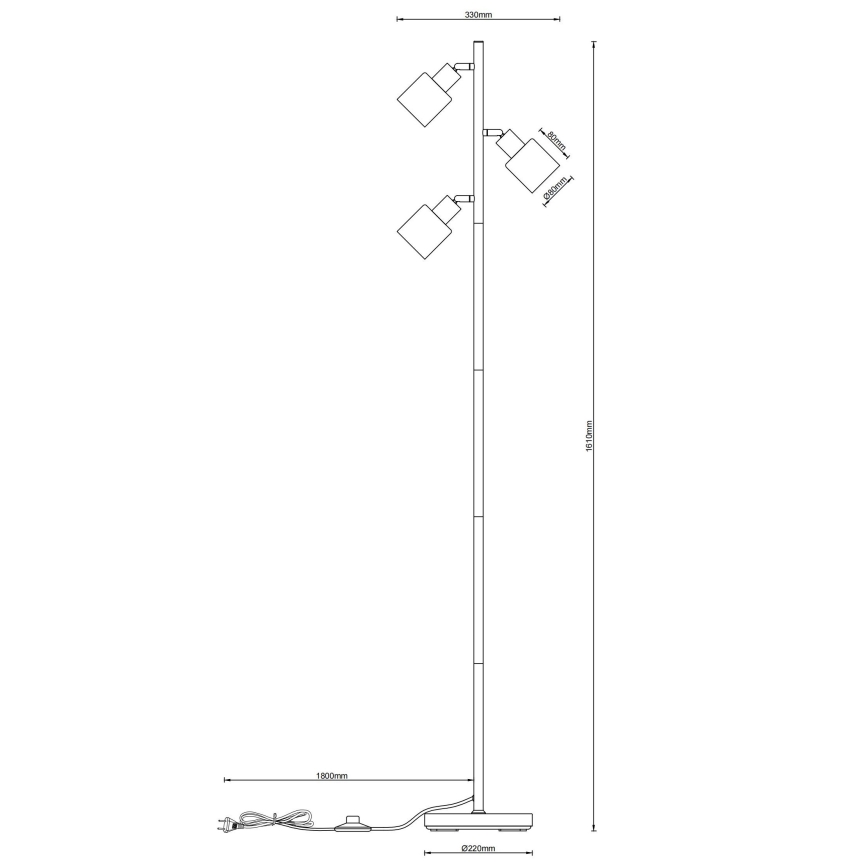 Globo - Állólámpa 3xE14/25W/230V