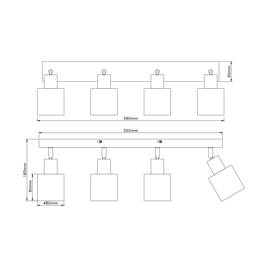 Globo - Spotlámpa 4xE14/25W/230V