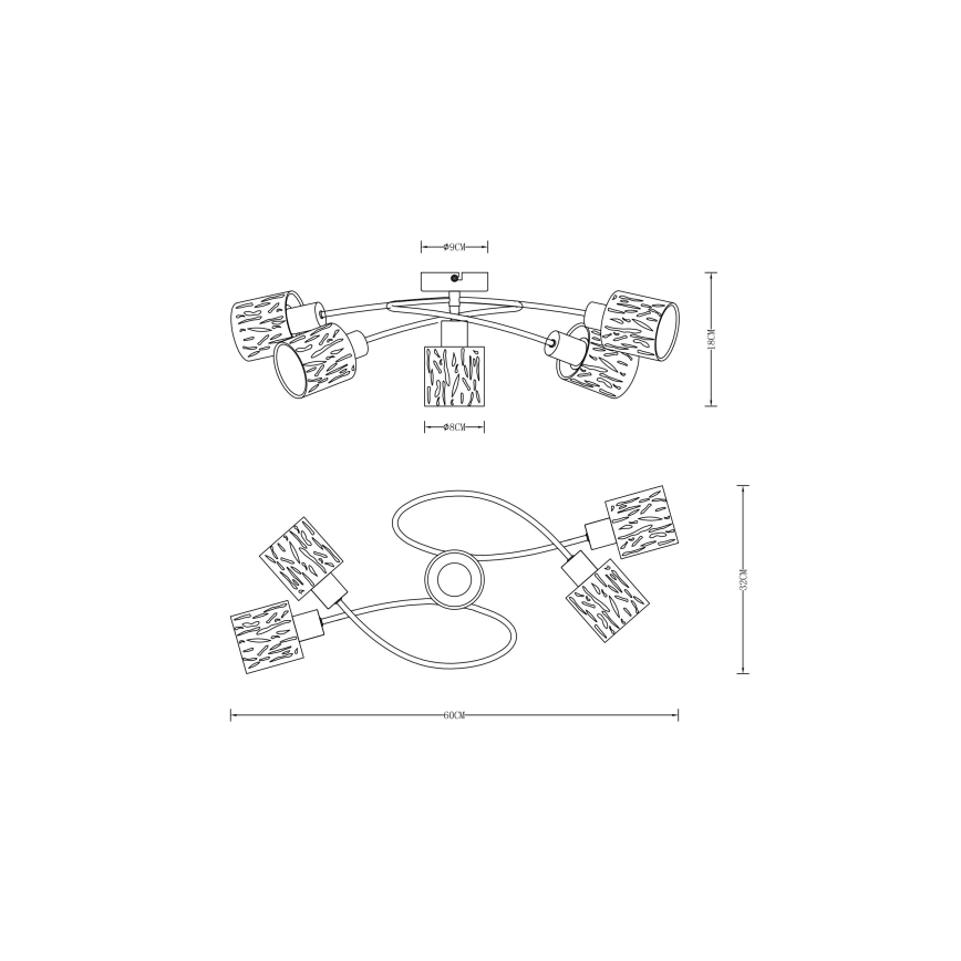 Globo - Csillár 5xE14/8W/230V