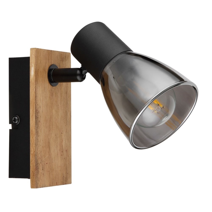 Globo - Fali spotlámpa 1xE14/40W/230V fekete/fa