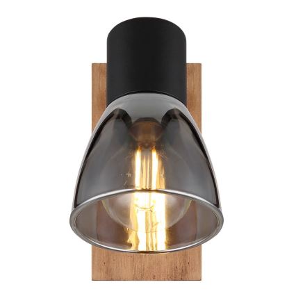 Globo - Fali spotlámpa 1xE14/40W/230V fekete/fa