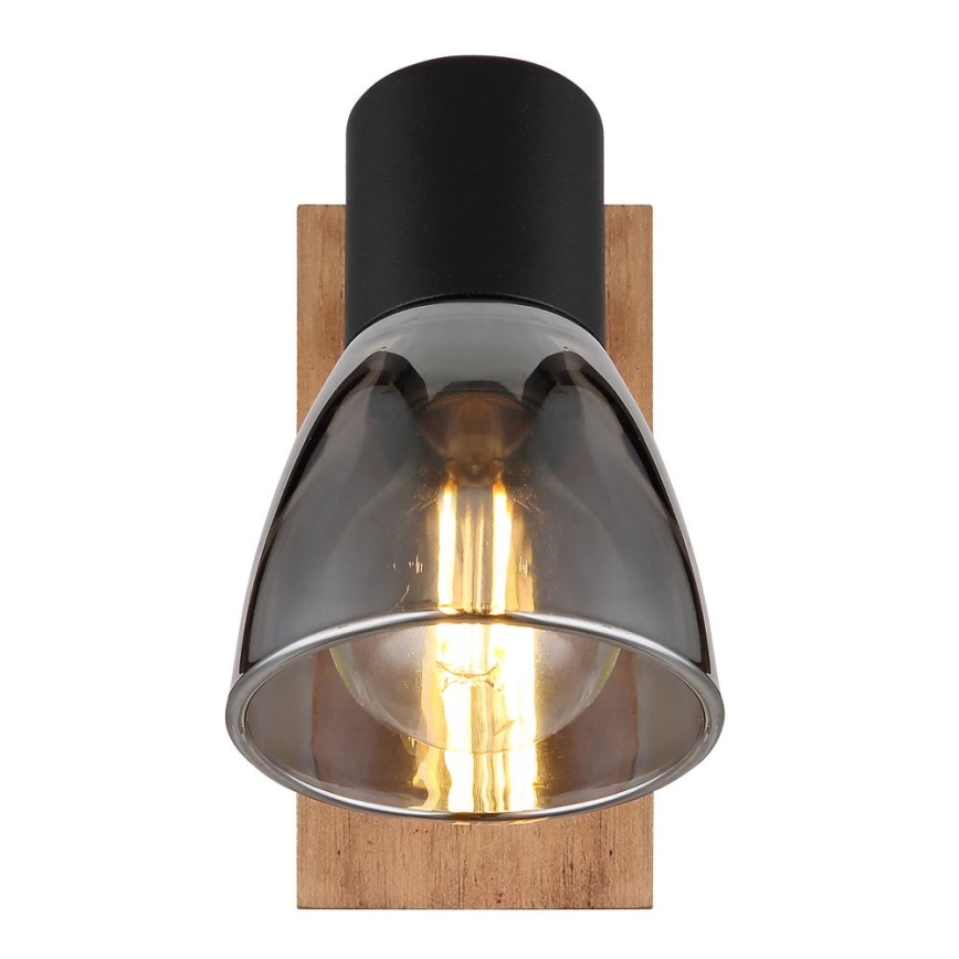 Globo - Fali spotlámpa 1xE14/40W/230V fekete/fa