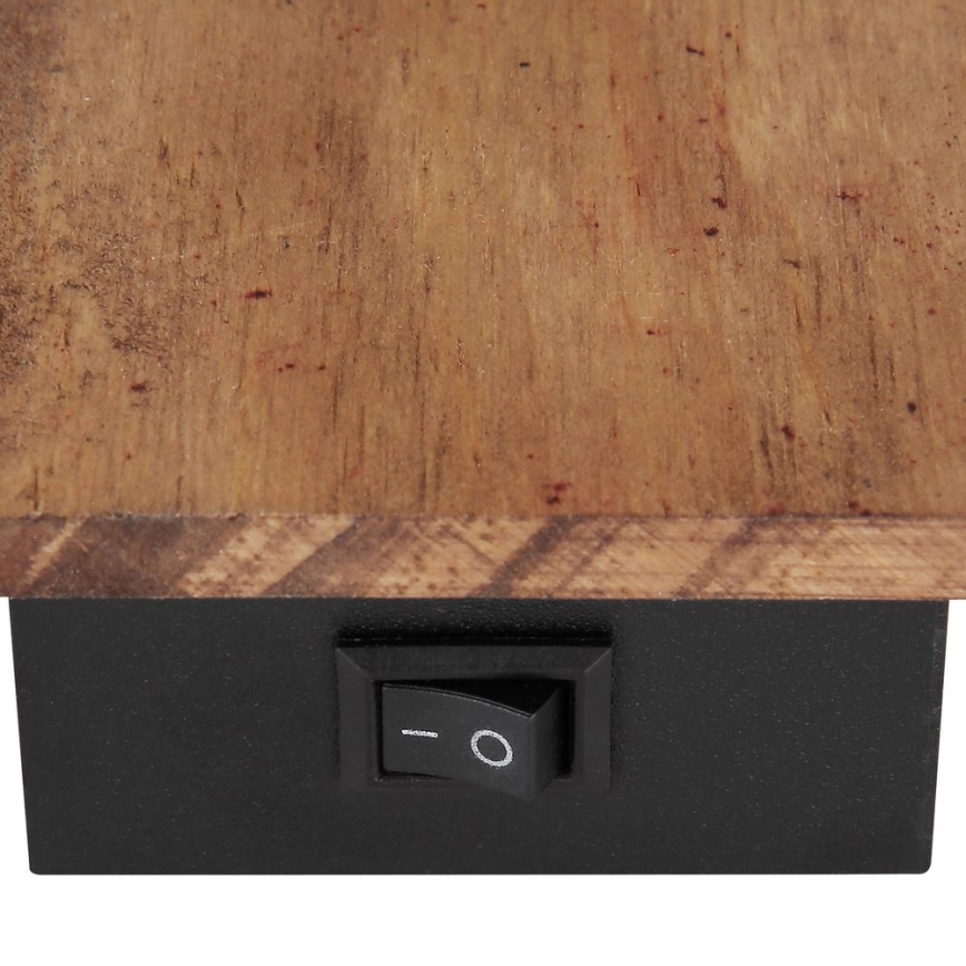 Globo - Fali spotlámpa 1xE14/40W/230V fekete/fa